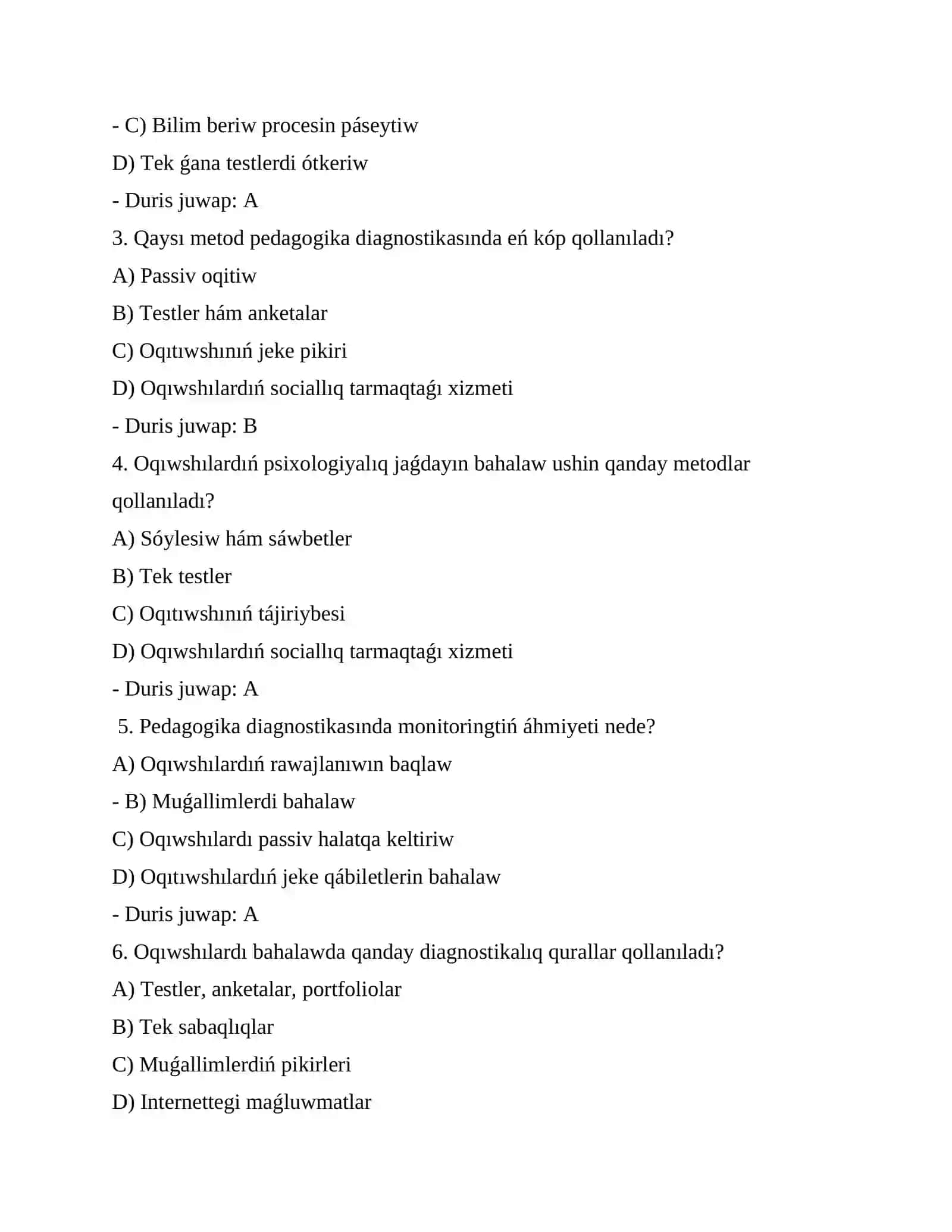 Pedagogikaliq diagnostika 4