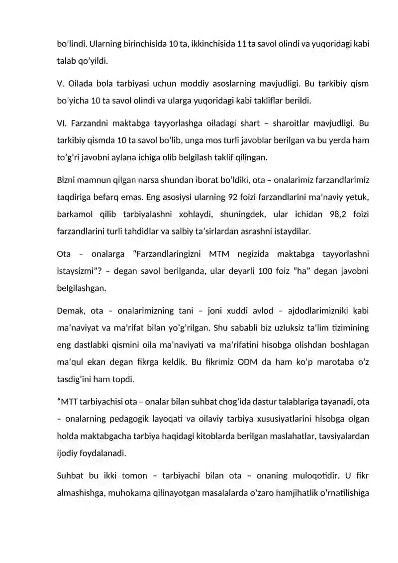 MTT tarbiyachilarining oila bilan olib boradigan ishlari 4