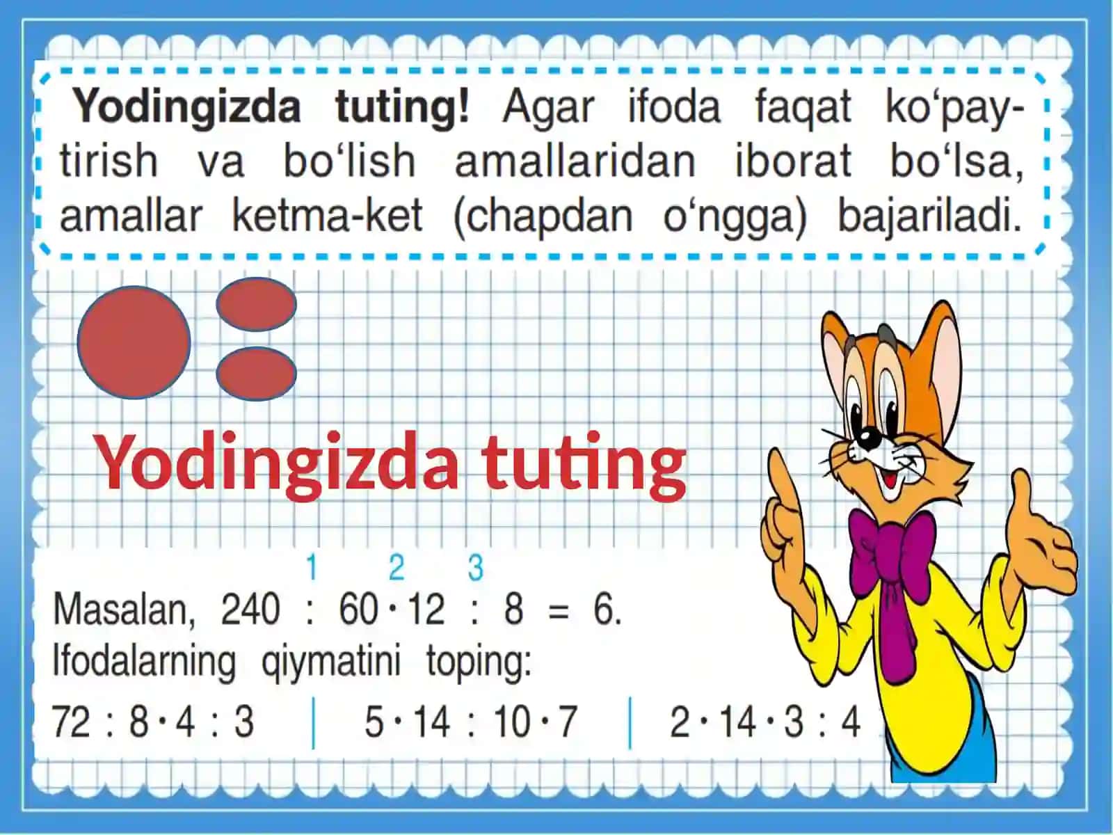 To’rt arifmetik amal va ularning bajarilish tartibi 4