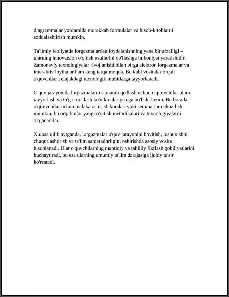 TALIMIY FAOLIYATNI TASHKIL ETISHDA LORGAZMALARDAN FOYDALANISH 4