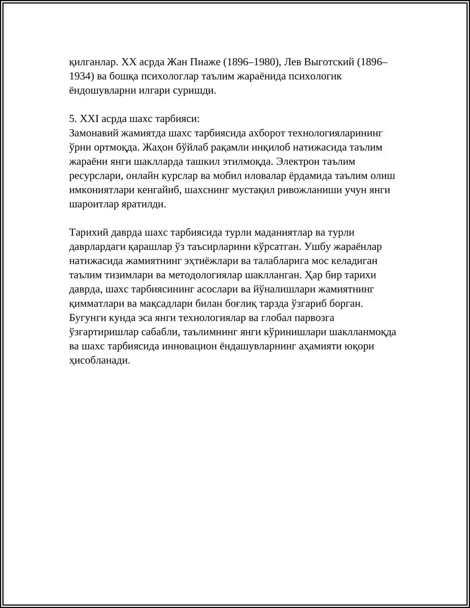 Педагогика шахс тарбияси ва ривожланиши тугрисидаги фан. Илмий педагогик тадкикотлар методологияси ва методлари 4