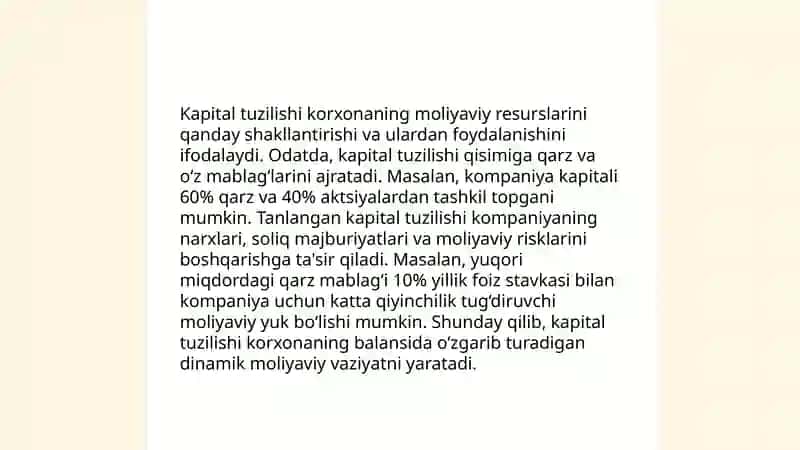 Moliyaviy resurslarning manbalari 4