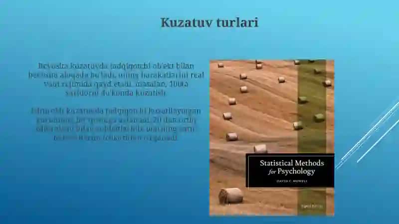 Statitik kuzatish metodi 4