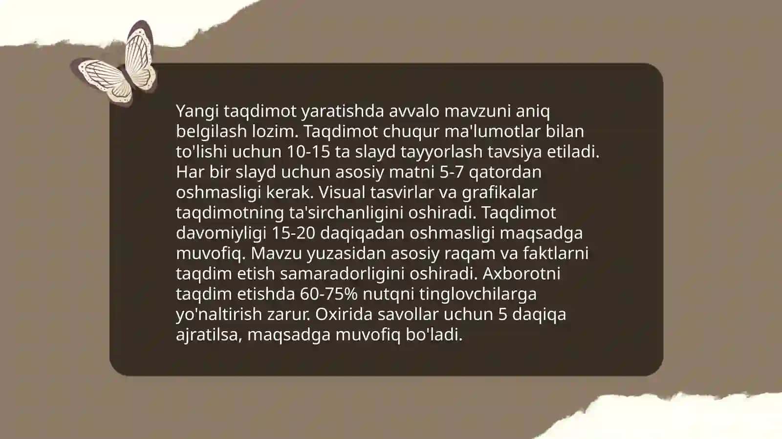 Power Point dasturida ishlashni tushuntirish 4