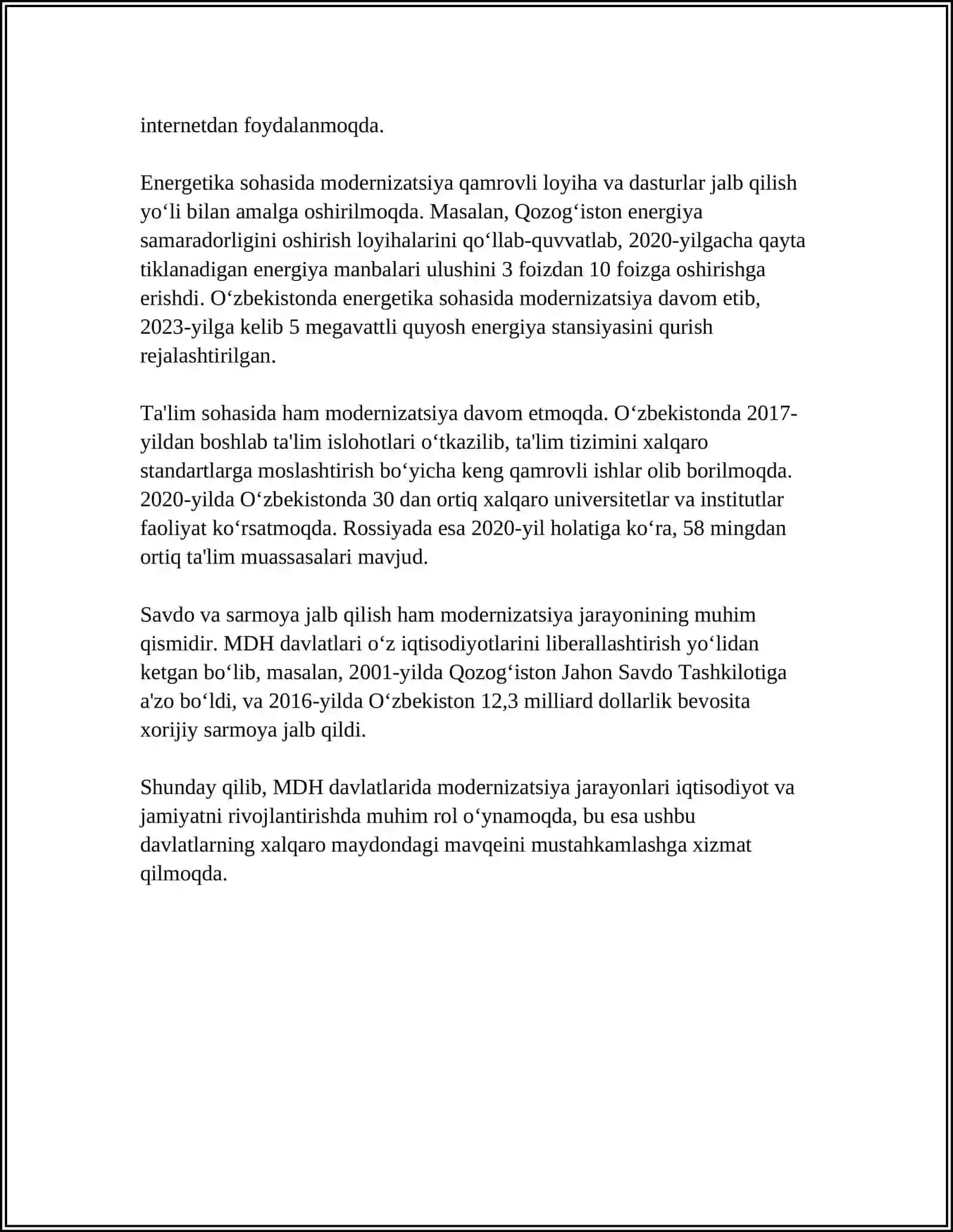 ÓZBEKISTONDI MDX DAGI ÓRNI 4