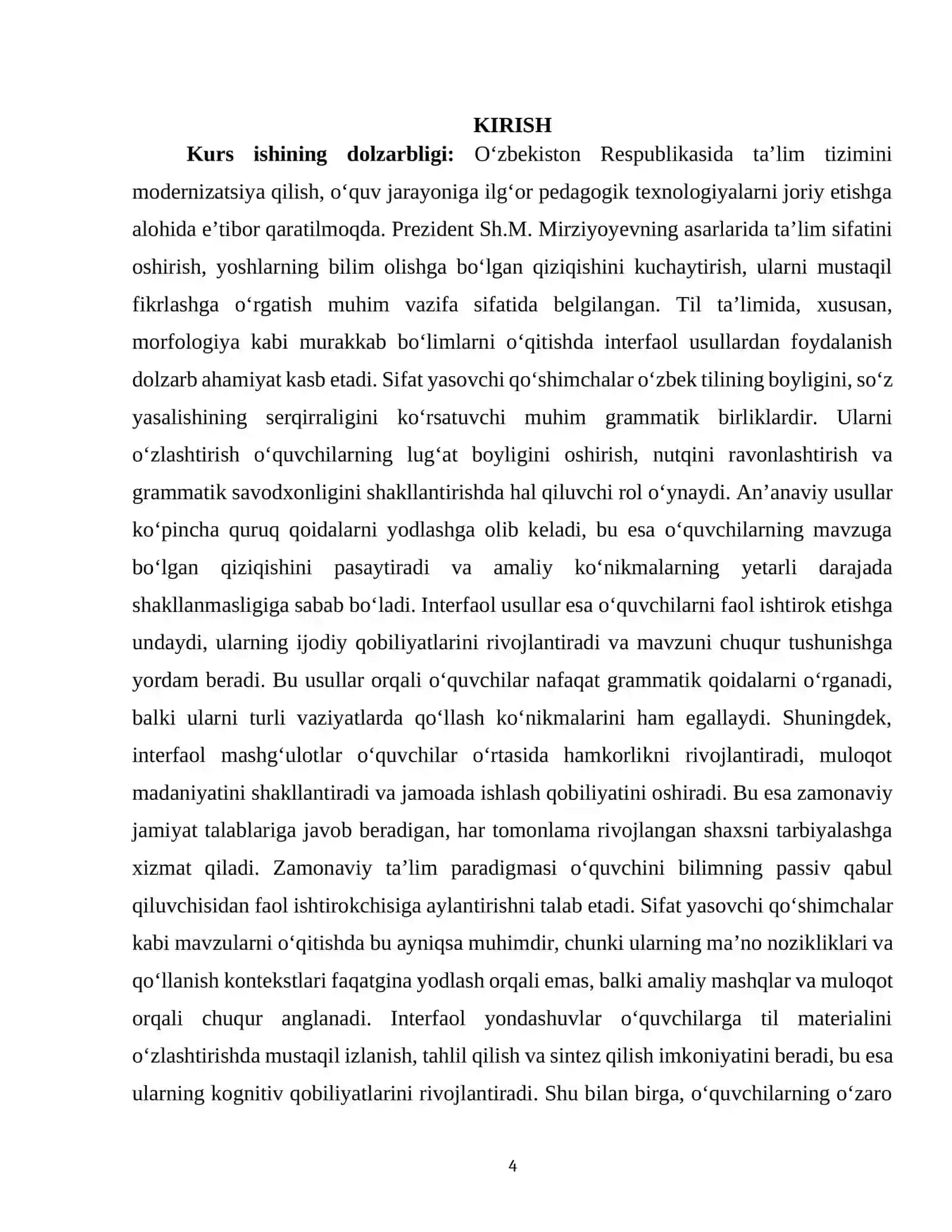 SIFAT YASOVCHI QOʻSHIMCHALAR MAVZUSINI OʻTISHDA INTERFAOL USULLARDAN FOYDALANISH 4
