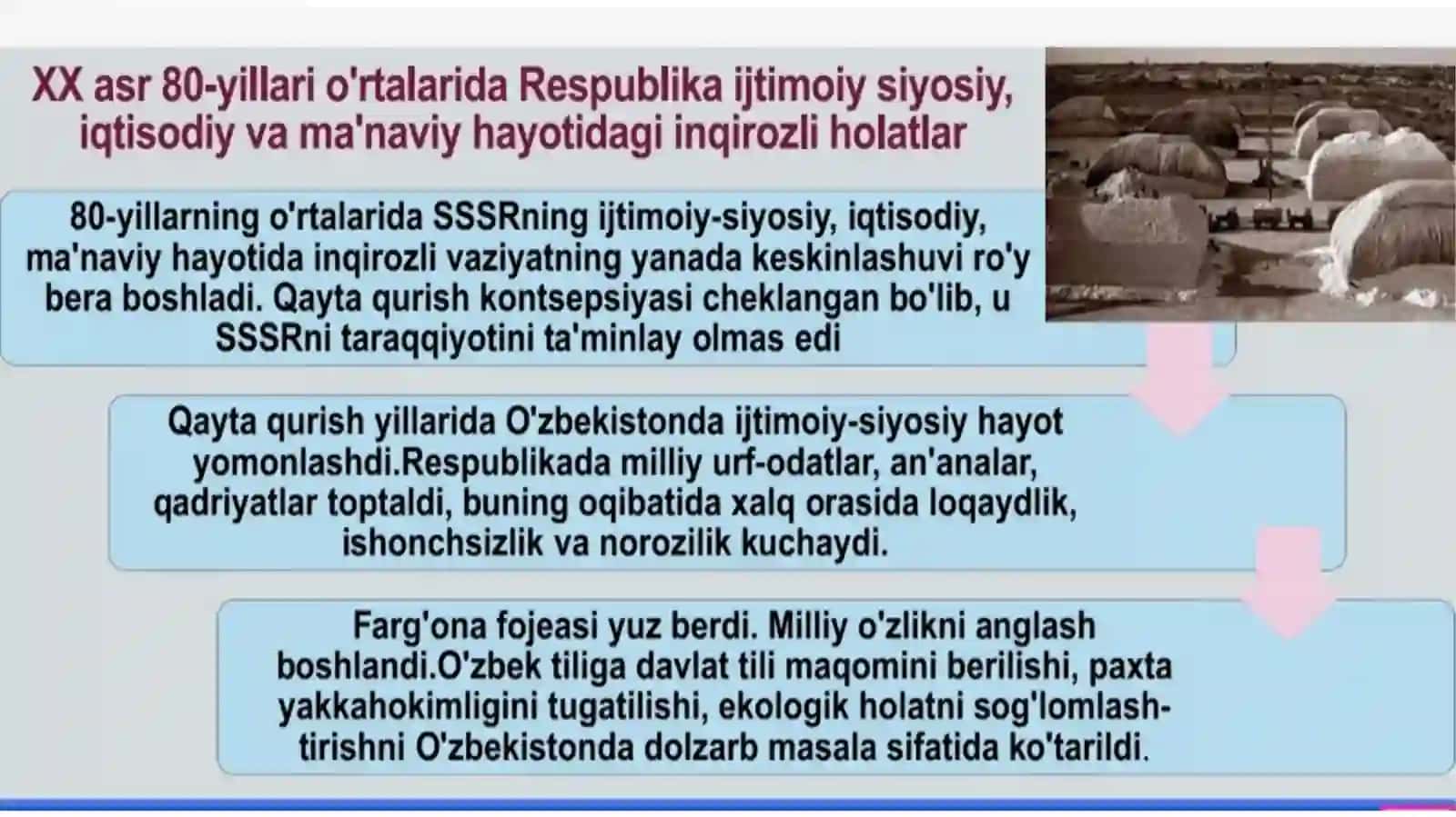 Mustaqillikka erishish arafasida O‘zbekistonda ijtimoiy-siyosiy jarayonlar 4