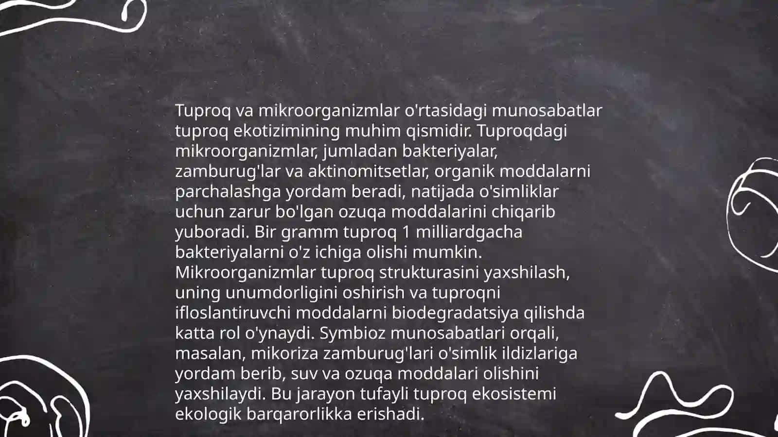 Tuproqning o'simliklar uchun oziqlanish manbai sifatidagi roli 4
