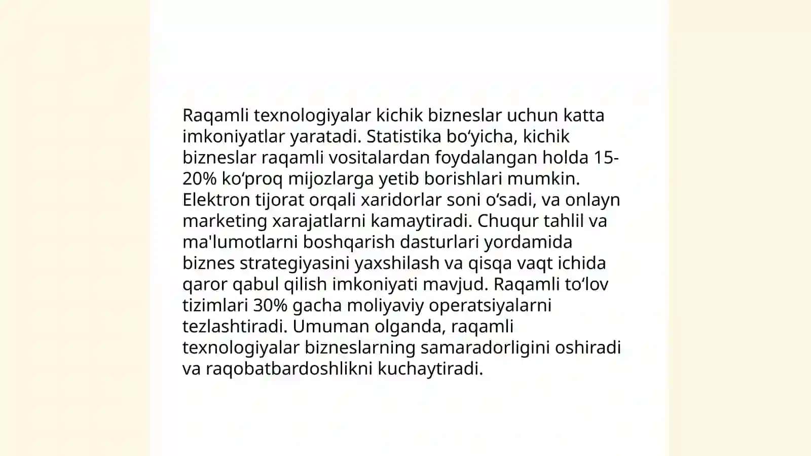 Kichik biznesda innovatsion biznes modellar 4