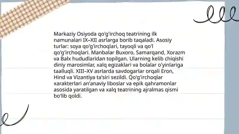 Qo'g'irchoq teatrining paydo bòlish tarixi 4