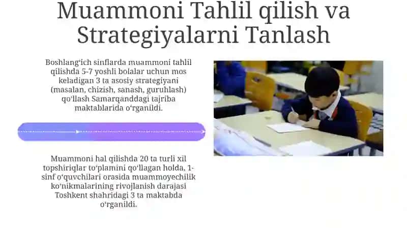 Boshlang'ich Sinflarda Muammo Yechishga O'rgatishning Bosqichlari 4