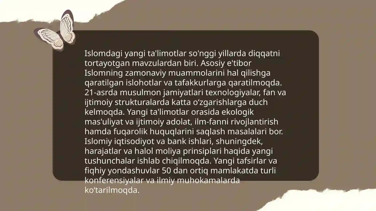 Islomdagi yangi ta’limotlar va sektalar 4
