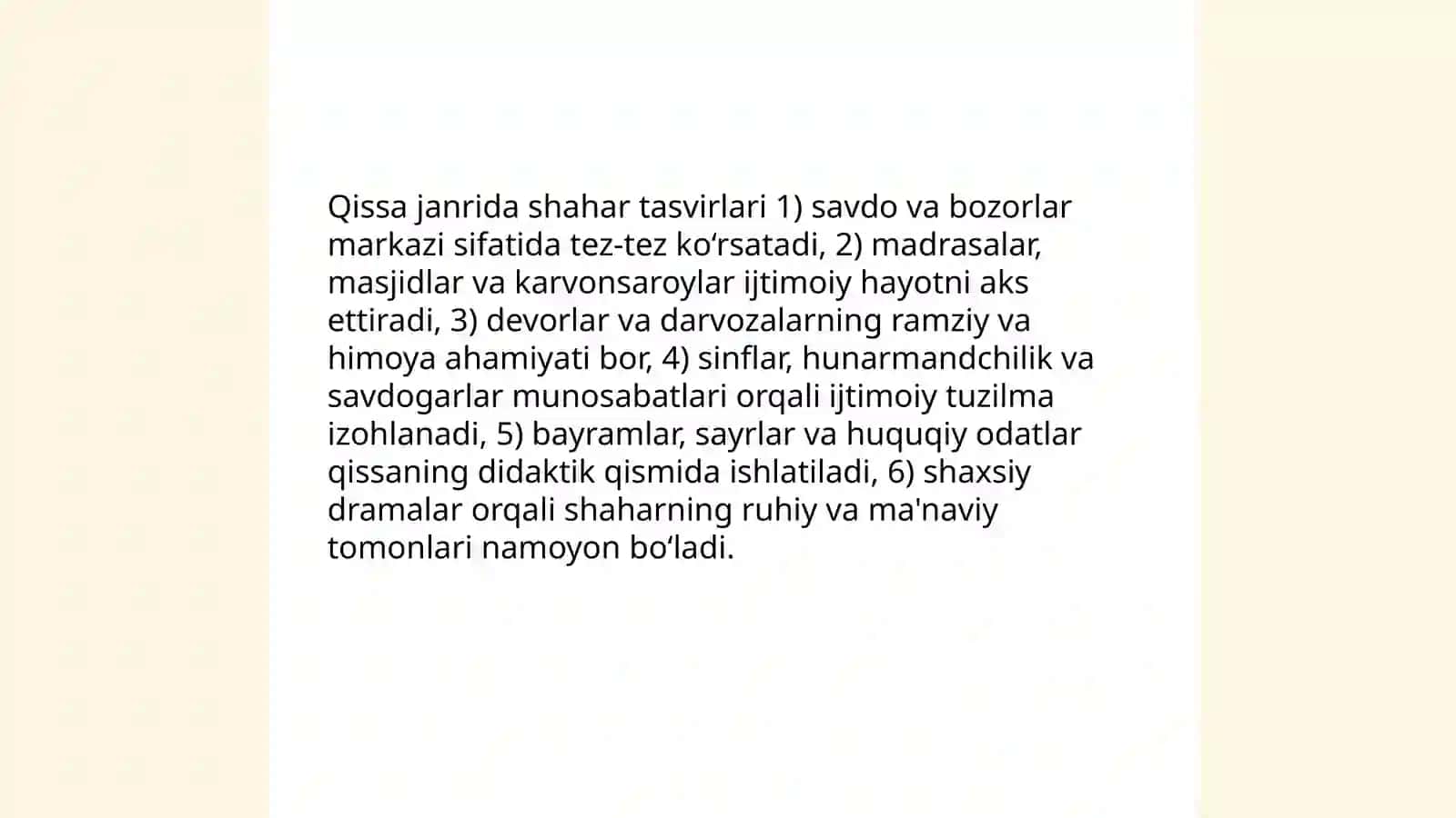 O'rta asr shaxar adabiyotida janrlar 4