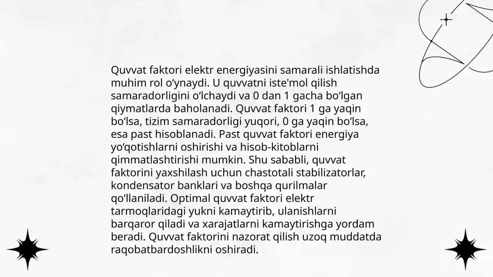 O'zgaruvchan tok zanjirlarida quvvatlar balansi 4