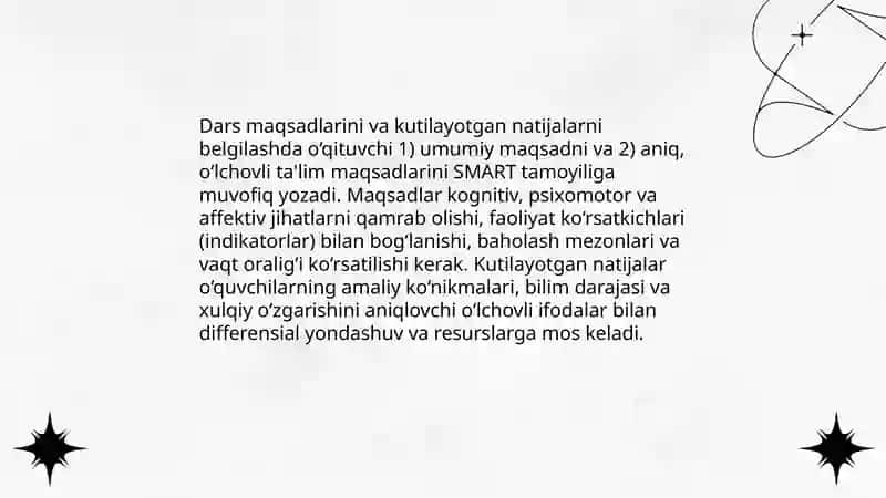 Oʻqituvchining darsa tayyorgarligi 4