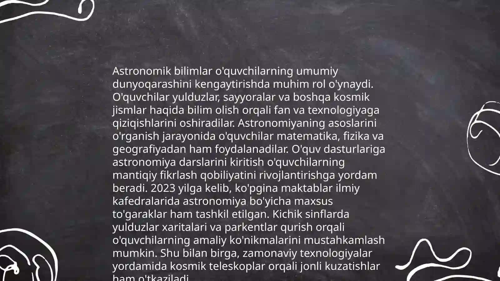 Ta'lim muassasalarida astronomik kuzatuvlarning ahamiyati 4
