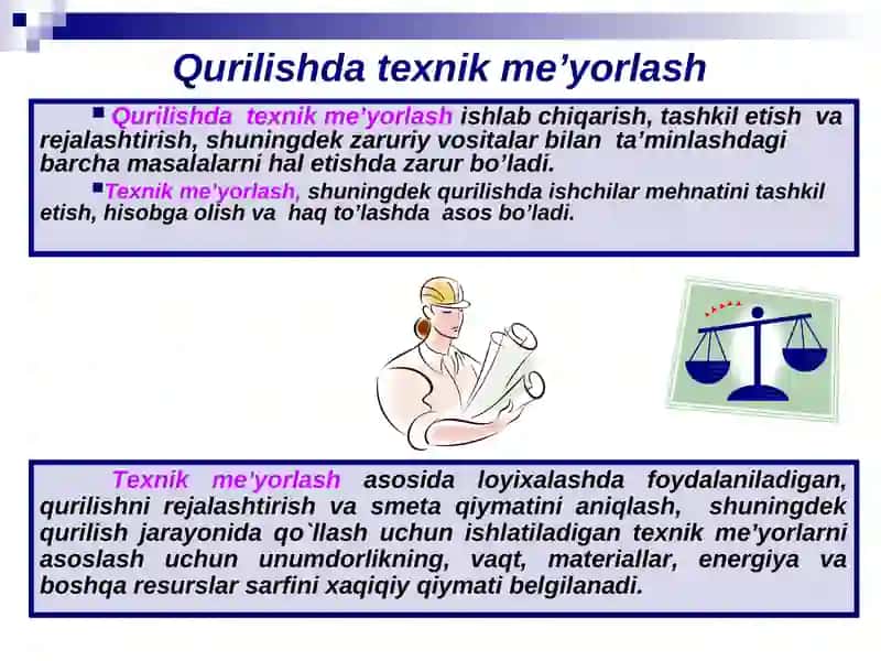 Gidrotexnika ishlarini tashkil qilish, tehnik va t a’rifiy me’yorlash 4