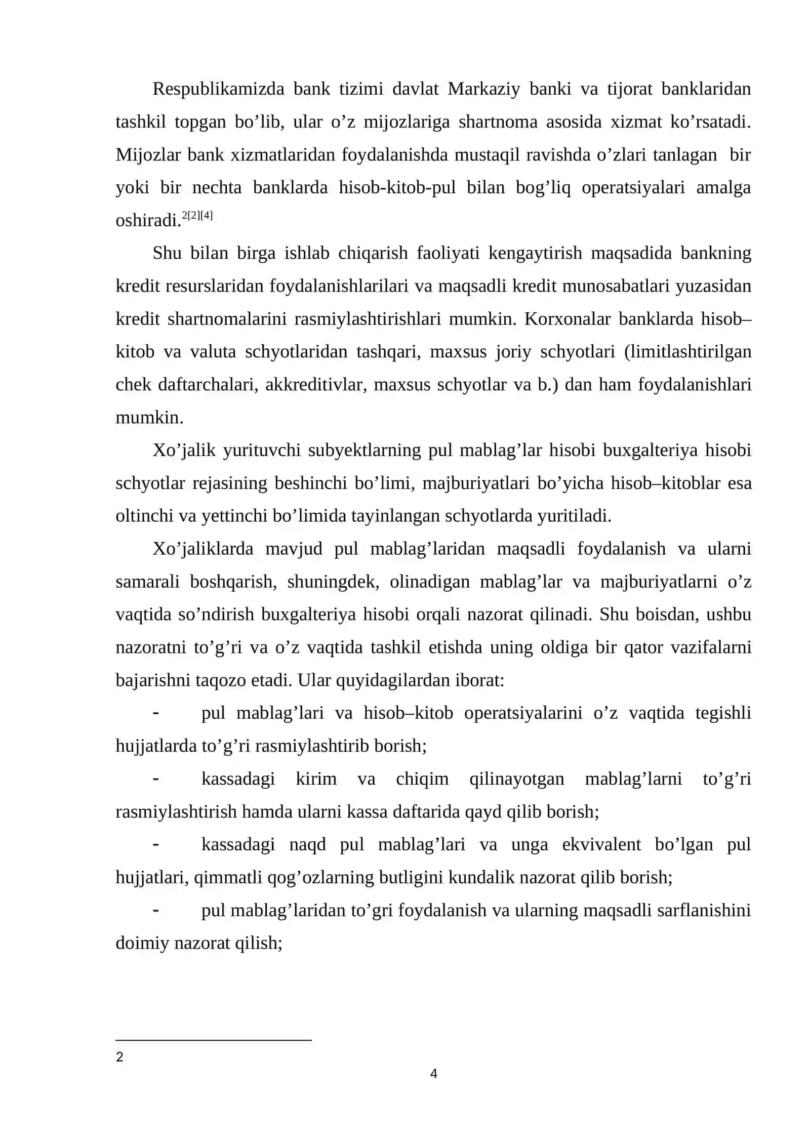SAVDO KORXONALARIDA PUL MABLAGʻLARI XISOBI VA ULARDAN SAMARALI FOYDALANISH TAXLILI 4