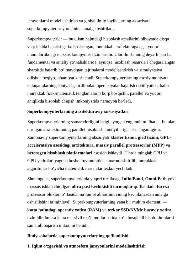 “TURLI SOHALAR UCHUN ILMIY MO‘LJALLANGAN KOMPYUTERLAR VA KOMPYUTER TIZIMLARI” ESSE 4