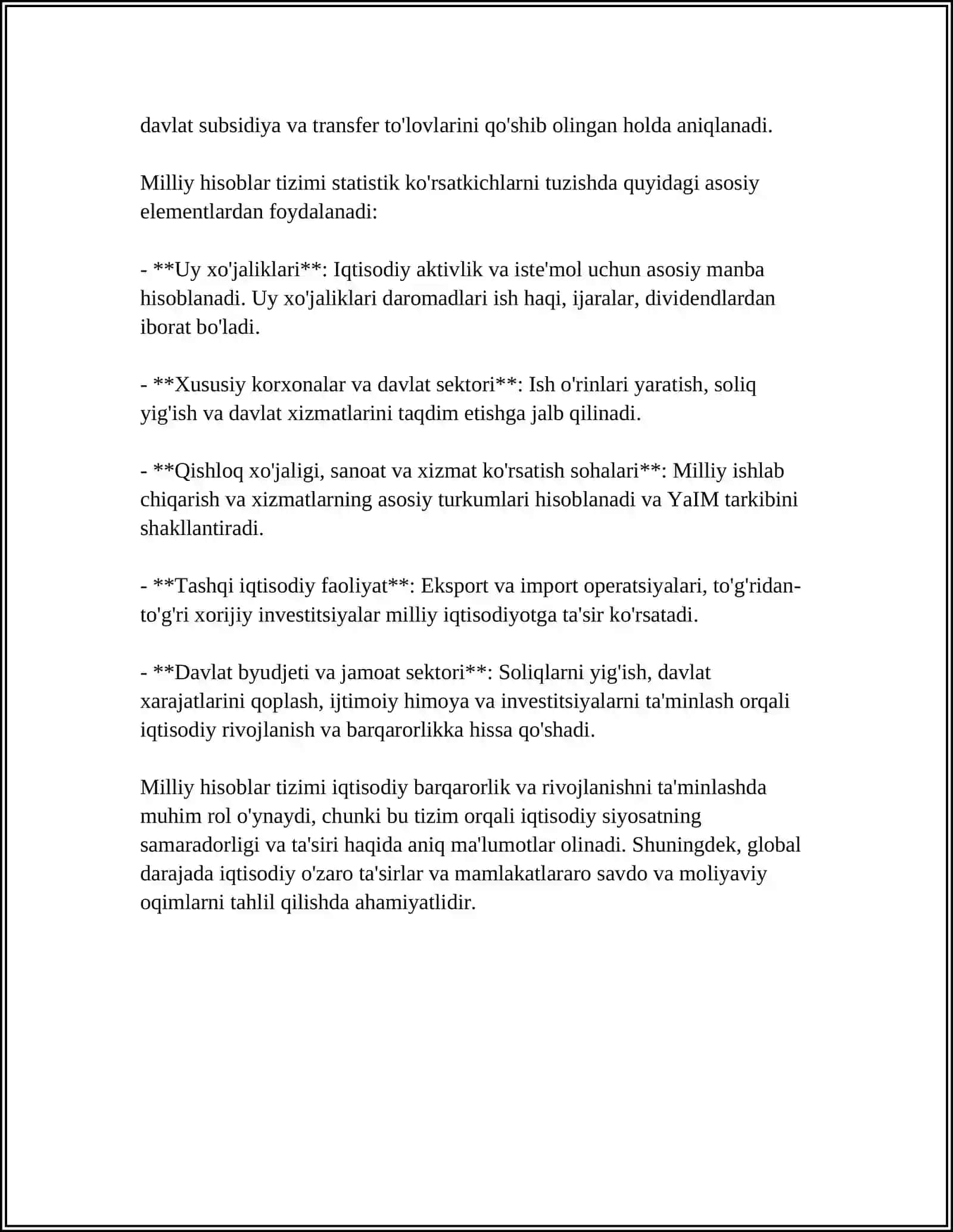 MIKROIQTISODIY TAHLILDA MILLIY HISOBLAR TIZIMI 4