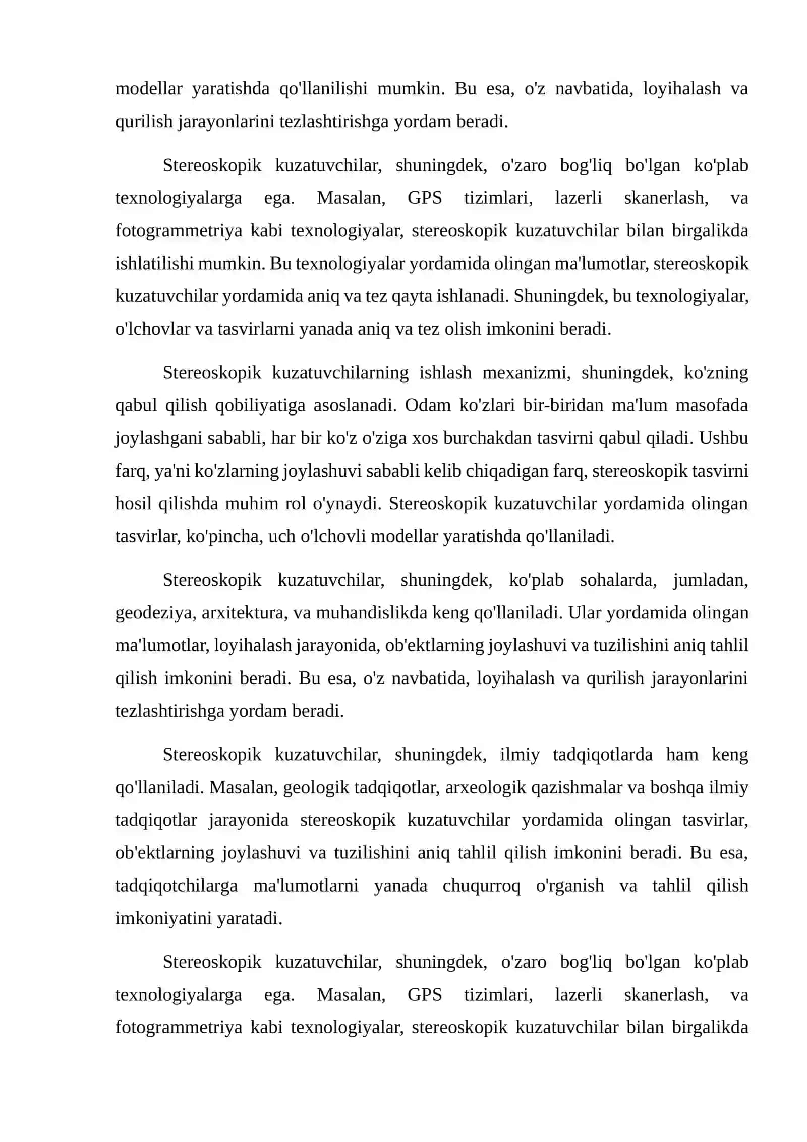 Suratni steroskopik kuzatuvchi va oʻlchovchi asboblar 4