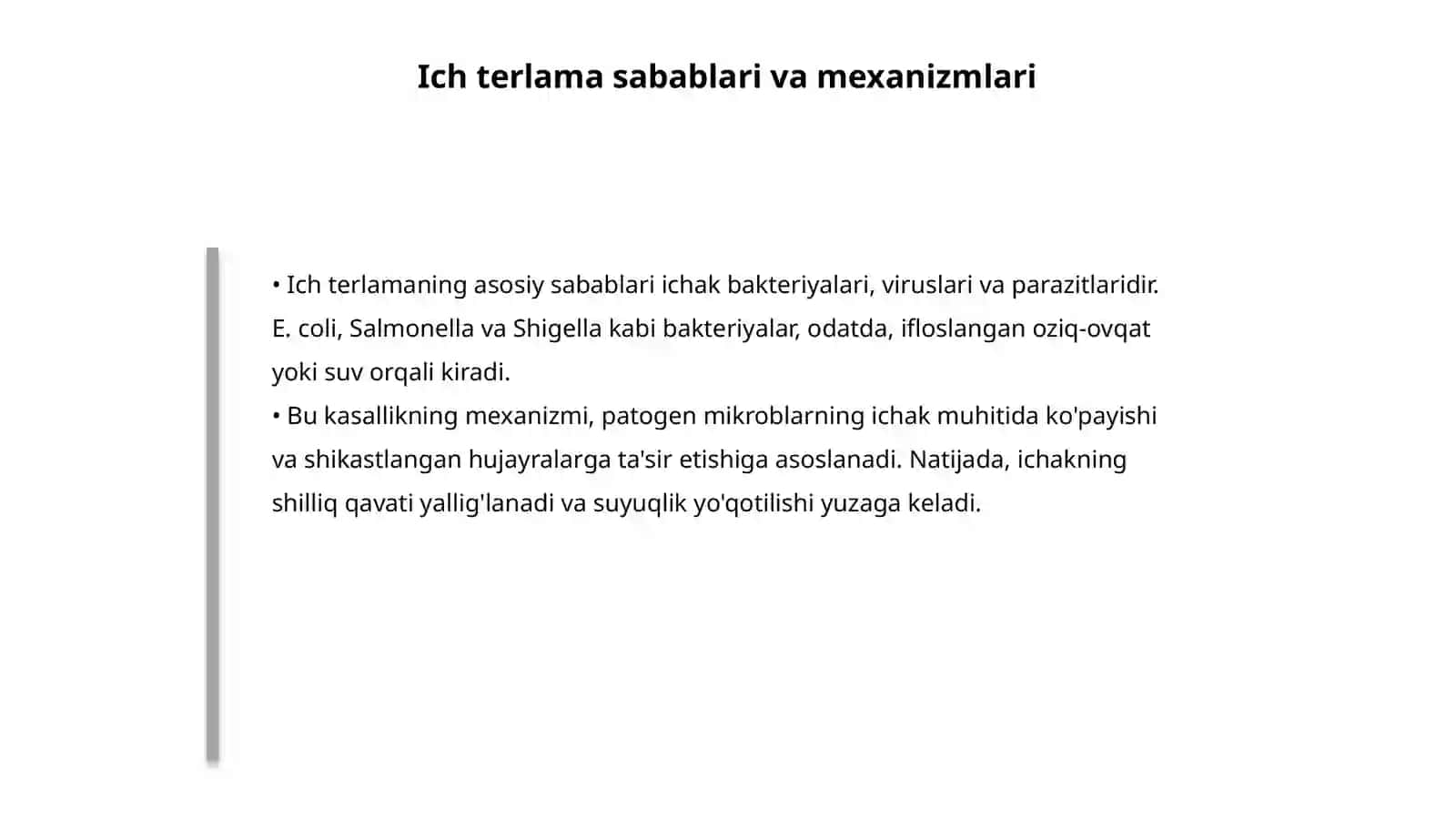 Ich terlama va paratif A va B Epidemiologiya fanidan 4