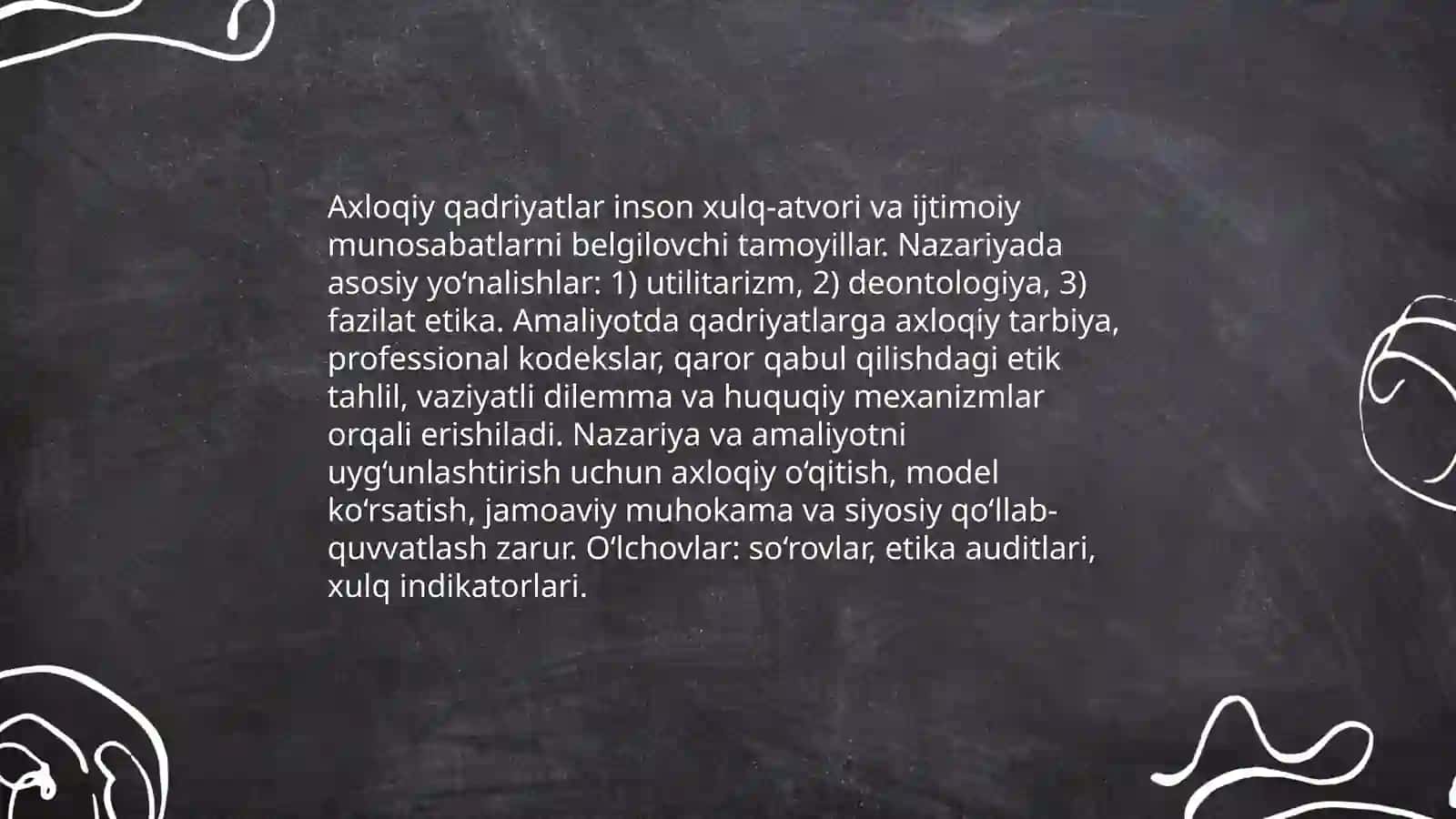 Qadriyatlar falsafasi etika estetika 4