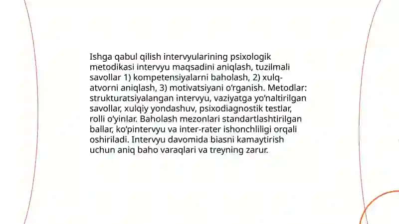 Iqtisod va biznes sohasida psixologiya.kadrlarni tanlash va boshqarish psixologiyasi 4