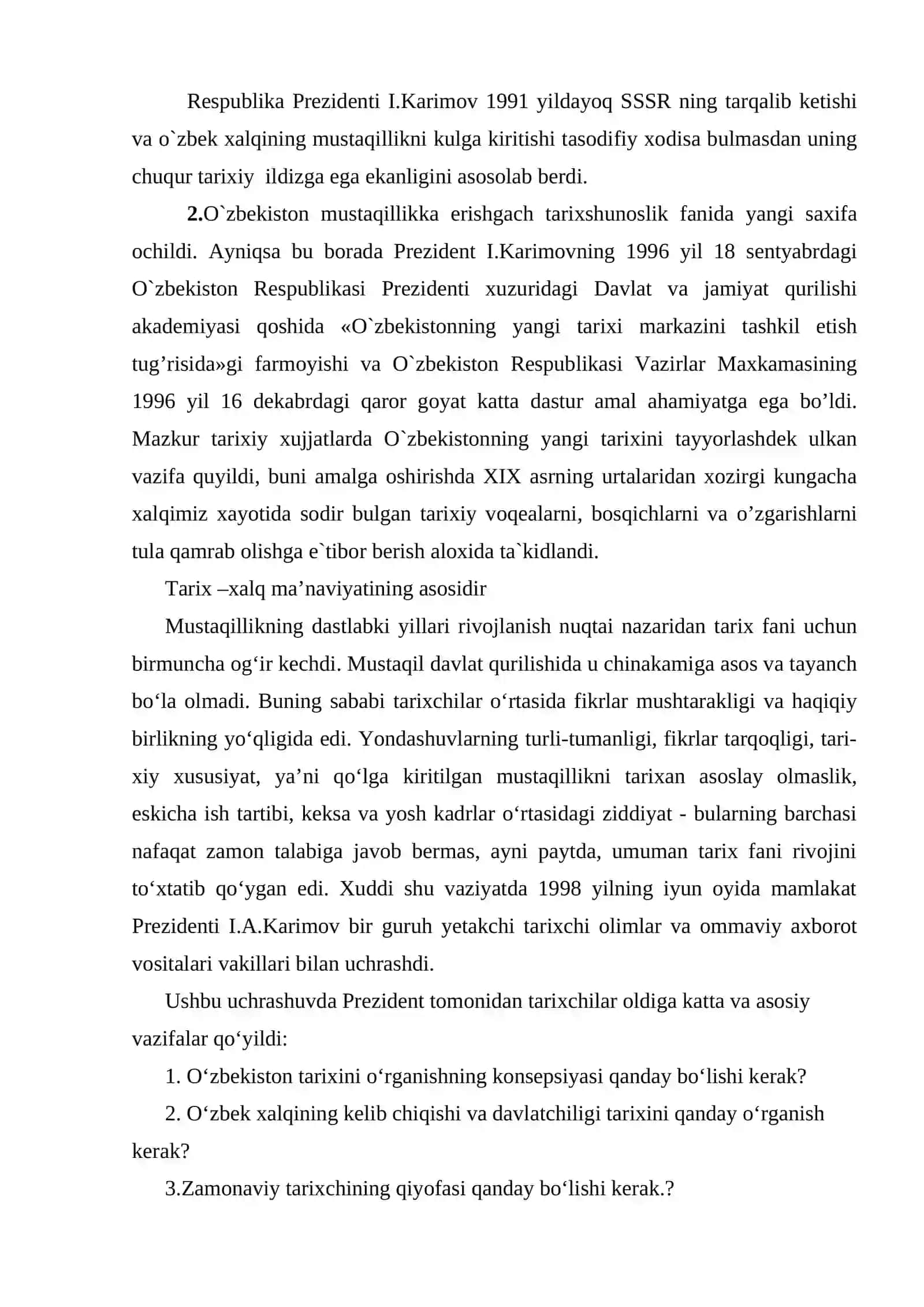 Mustaqillik yillarida O‘zbekistonda tarix fani 4
