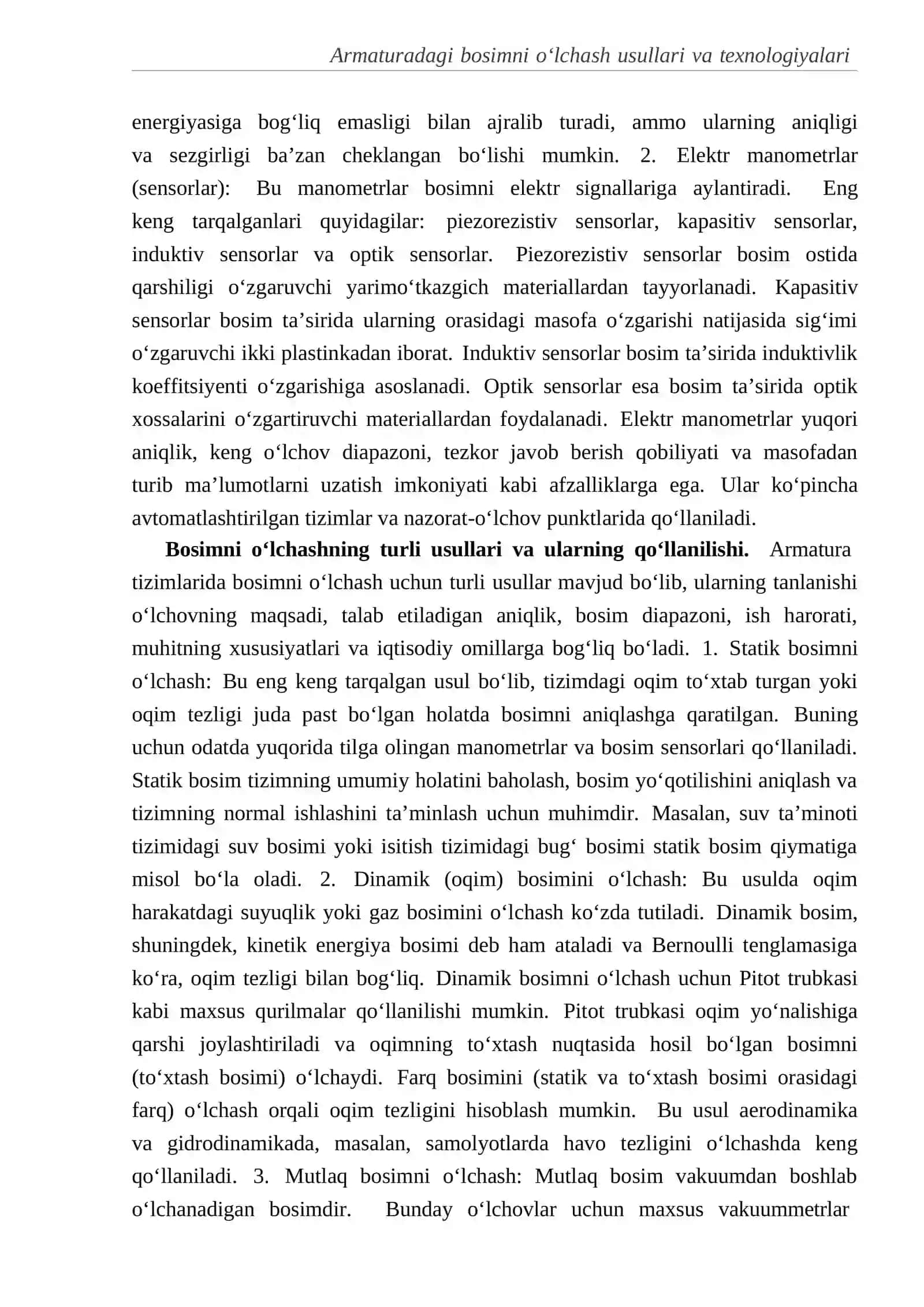 Armaturadagi bosimni o‘lchash usullari va texnologiyalari 4
