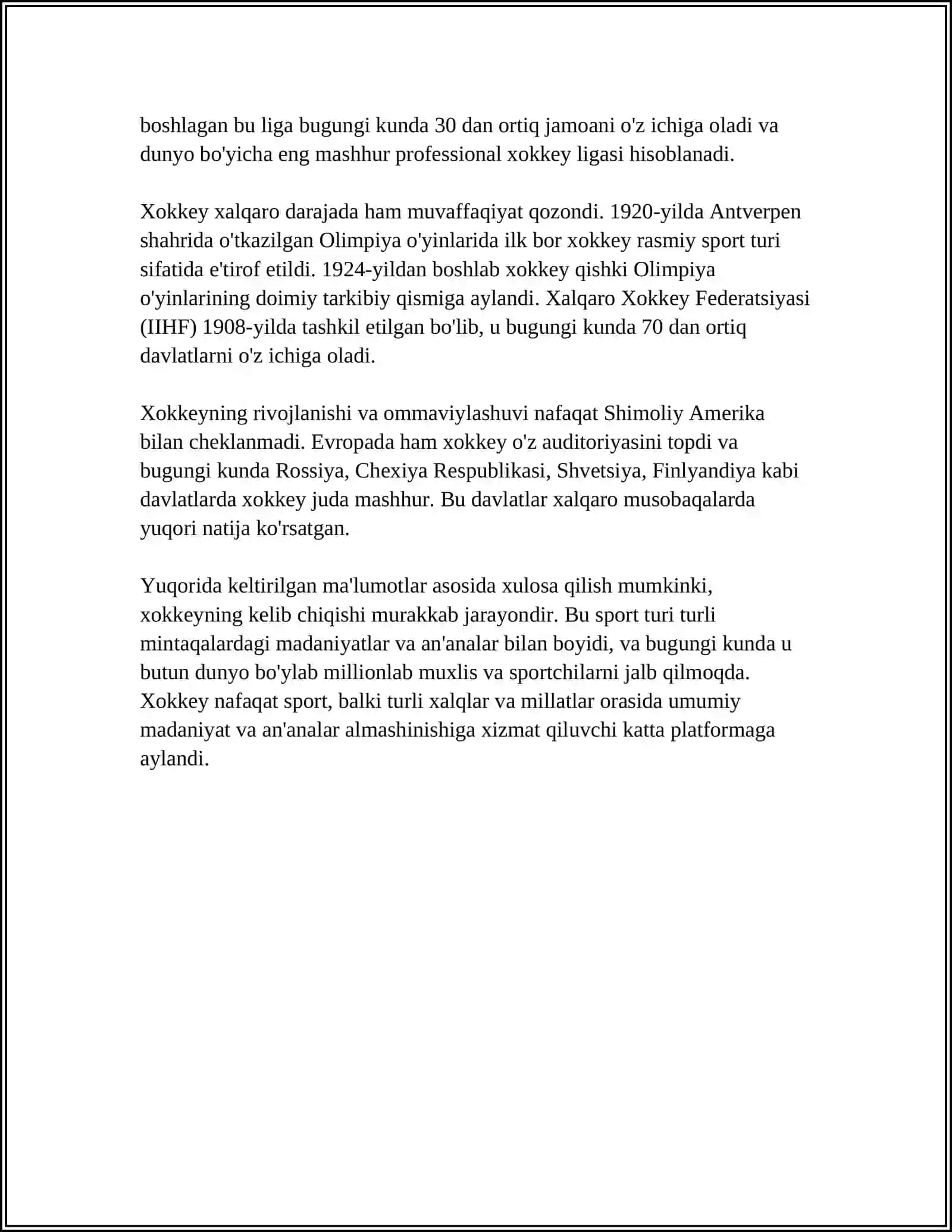 XOKKEY VA UNING TURLARI 4