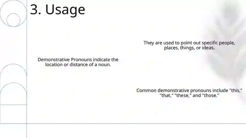 Demonstrative Pronouns Schedules 4
