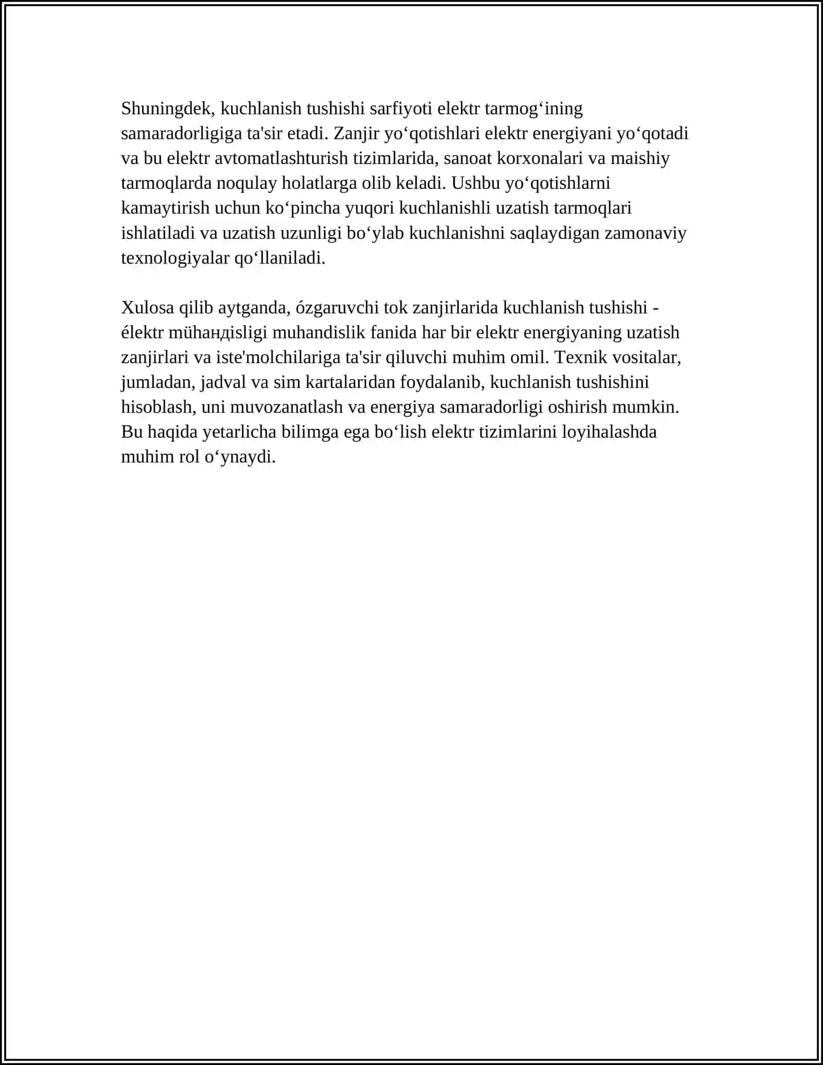 ÓZGARUVCHI TOK ZANJIRIDA AJRALUVCHI QUVVAT 4