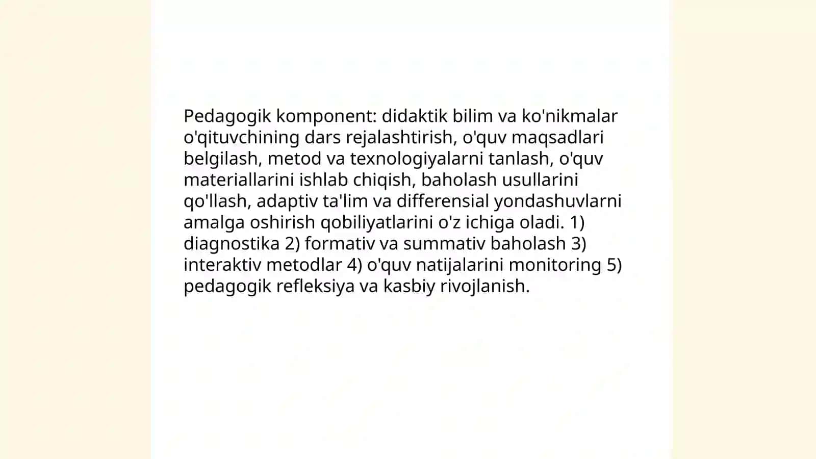 O'qituvchining kasbiy kapetetnsiyaning pedakokik pisixalokik tuzulishi 4