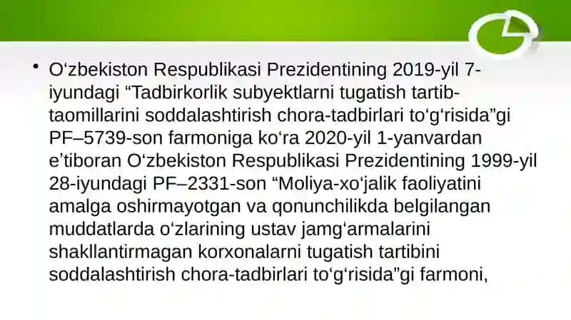 Tadbirkorlik huquqiy subyektlari 4