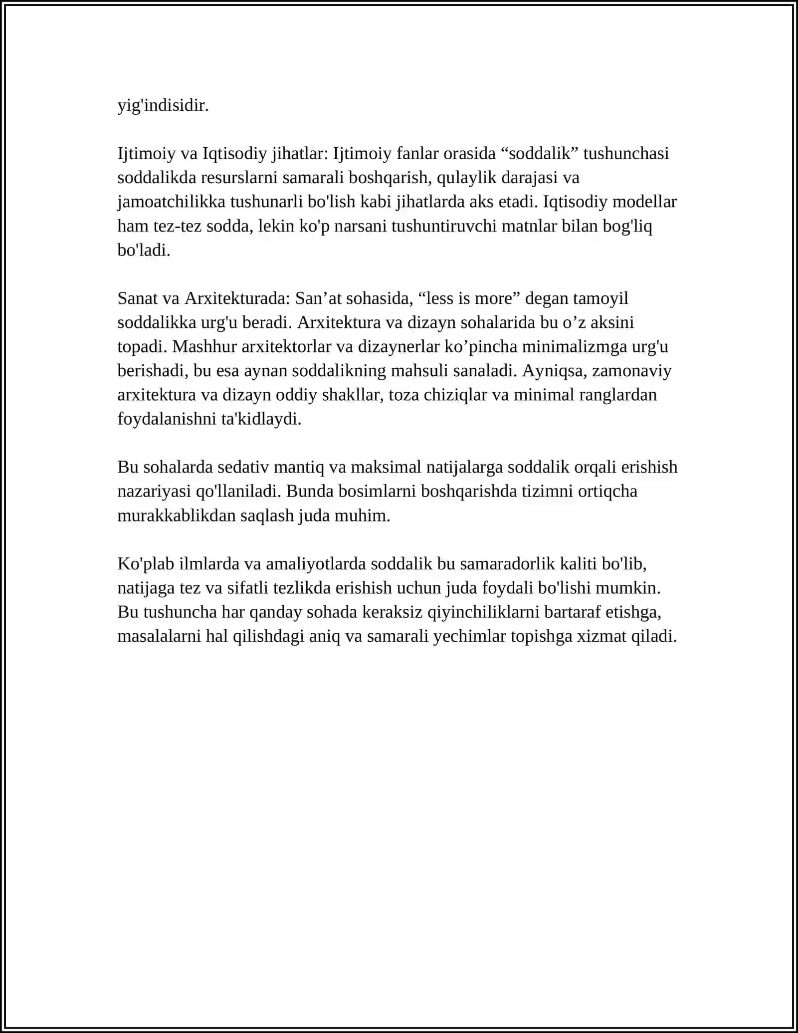 SODDA MASALA TUSHUNCHASI 4