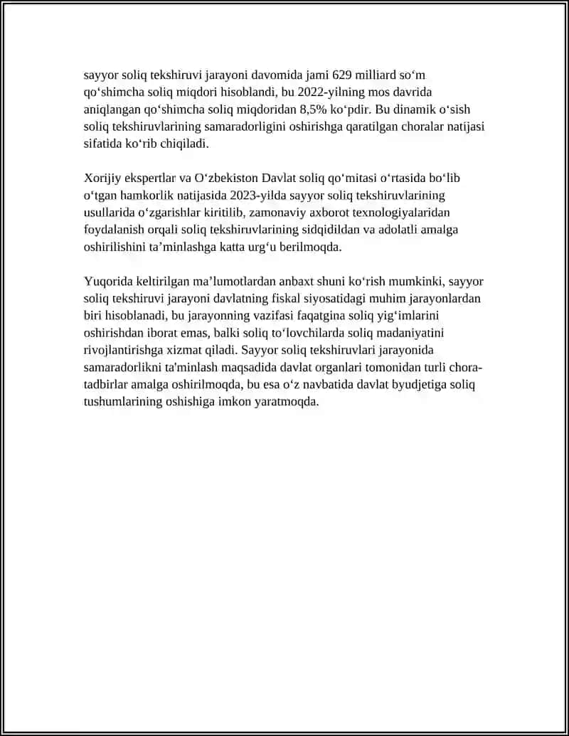 SAYYOR SOLIQ TEKSHIRUVI 4