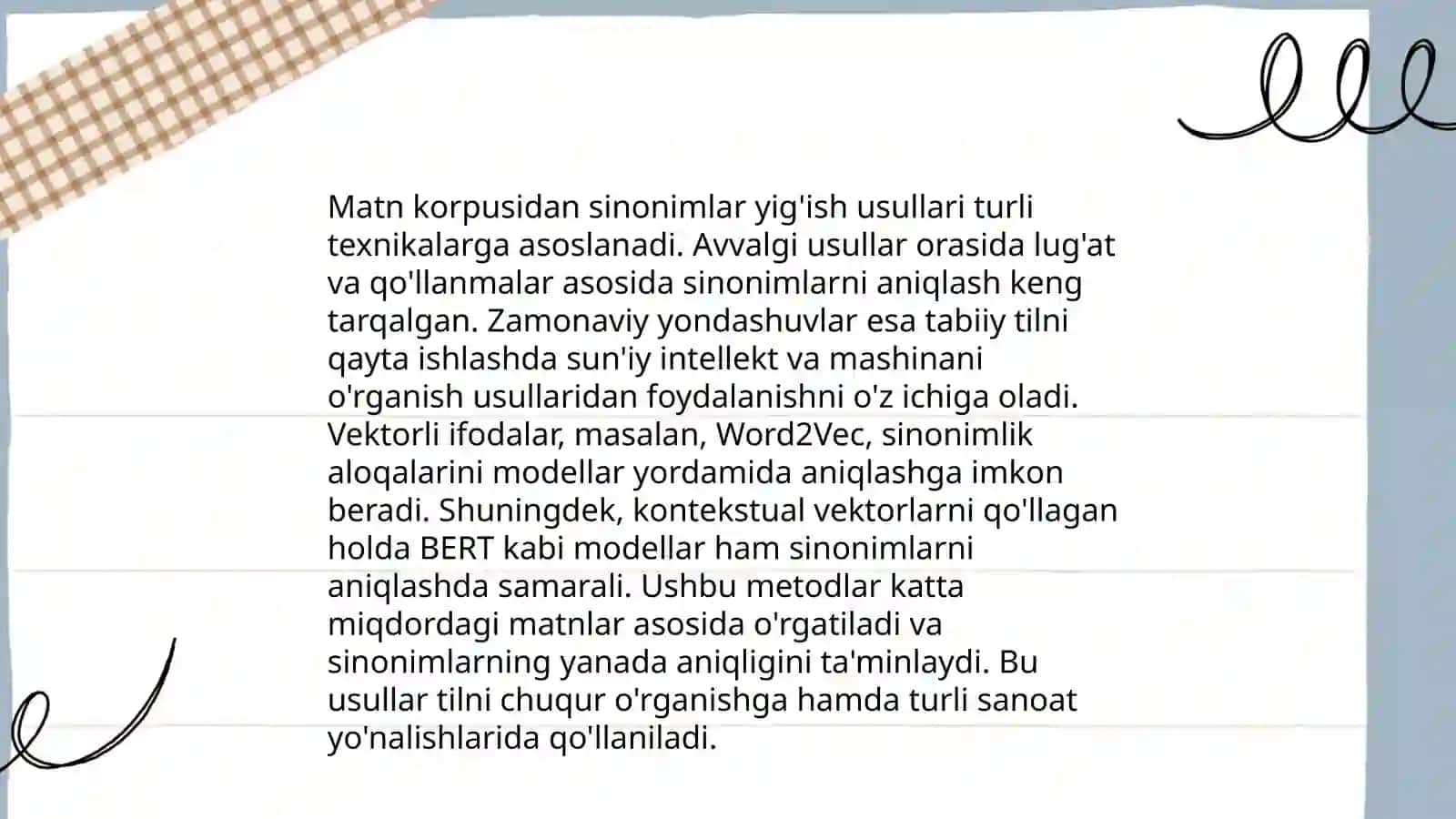 Korpusga asoslangan sinonimlar lugʻatini yaratish 4