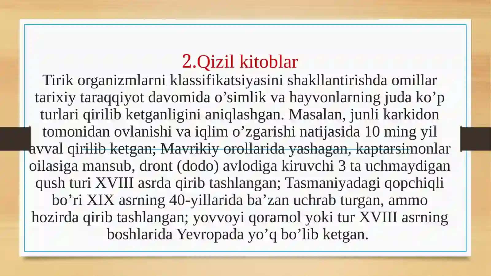 O’SIMLIK VA HAYVONOT OLAMINI MUHOFAZA QILISH 4