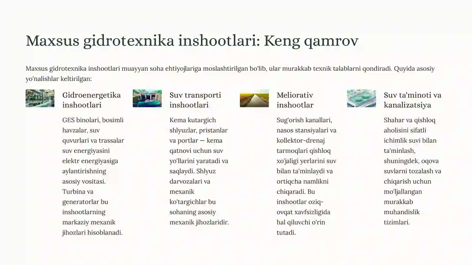 Gidrotexnika inshootlari Mexanik Jihozlarining Maxsusturlari 4