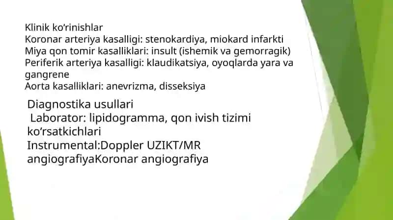 Oon tomir kasalliklari va ananaviy va kichik invaziv davolash usullar 4