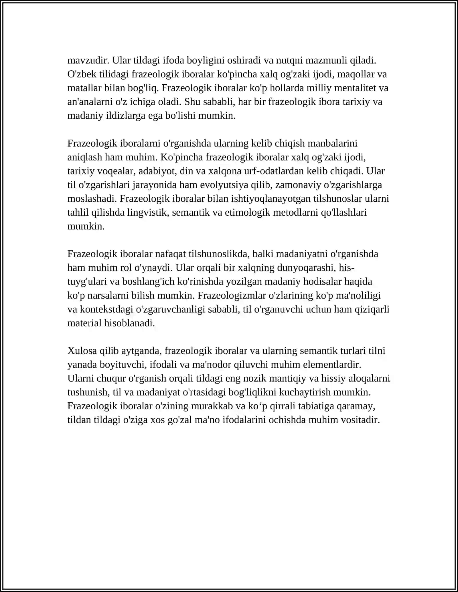 FRAZEMALARNING SEMANTIK TURLARI: OMONIM, SINONIM, ANTONIM IBORALAR 4