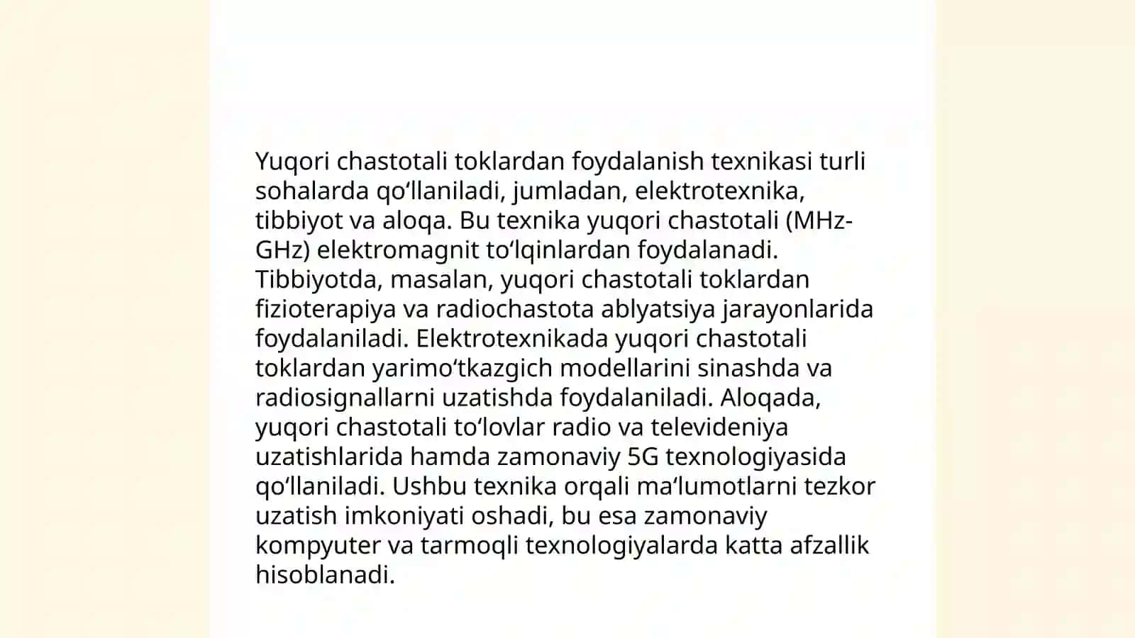 Past va yuqori chastotali toklarda ishlovchi fizioterapevtik apparatlar bilan odam organizmiga ta'sir qilishning fizik asoslari 4