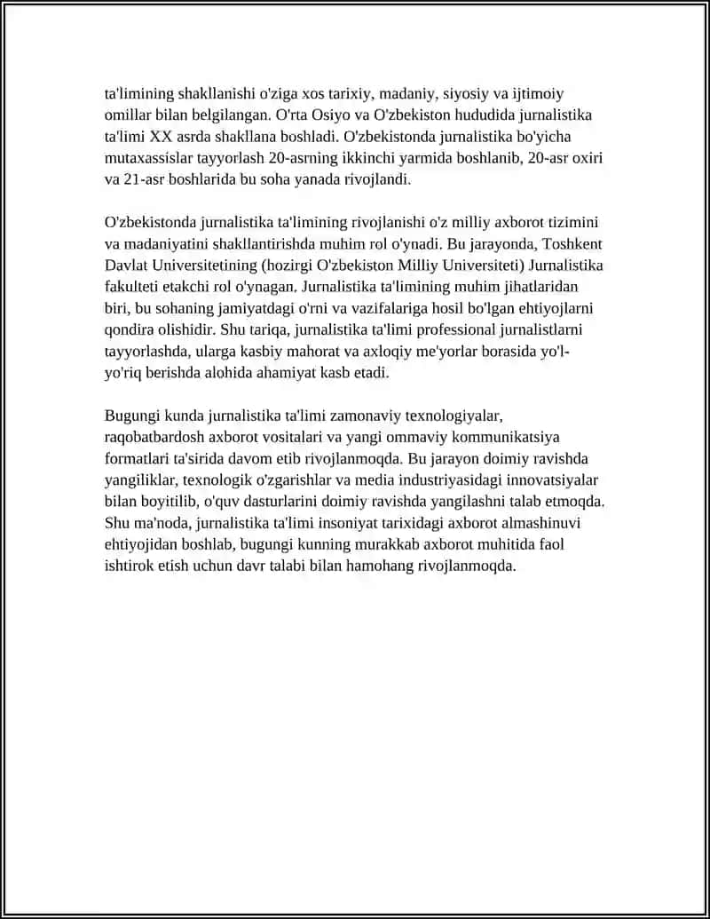 JURNALISTIKA TA'LIMINING YUZAGA KELISHI 4