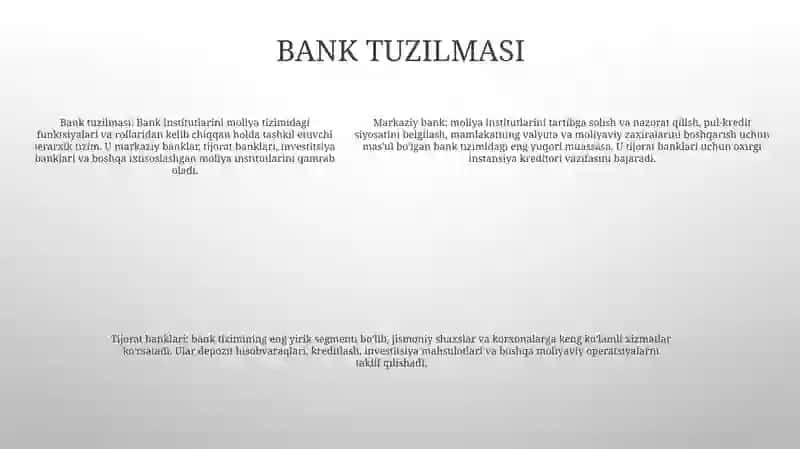 Bank Tizimi 4