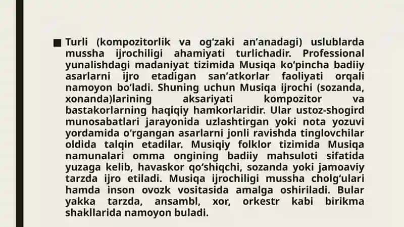Musiqiy faoliyat turlari 4