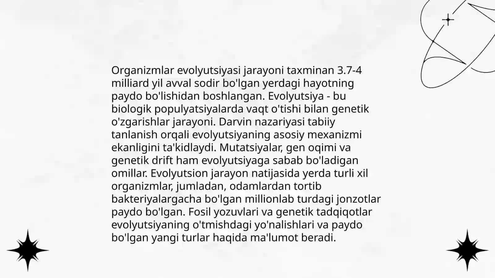 Biologik faoliyat taʼlim-tuzilish boʻlagi sifatida 4