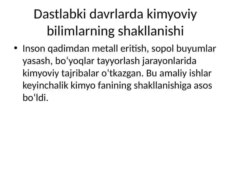 Amaliy kimyo fanining vujudga kelishi va rivoji 4