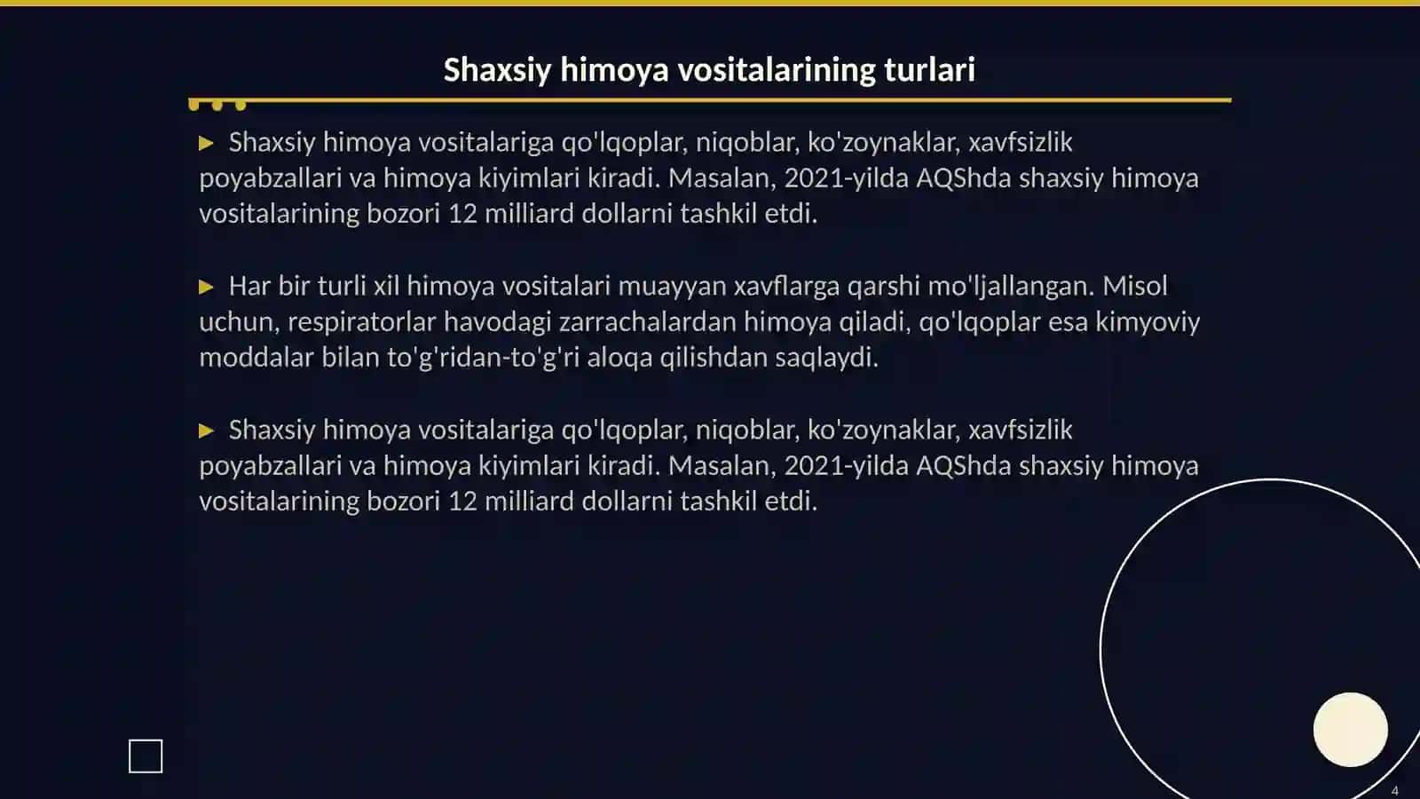 Shaxsiy himoya vositalari 4