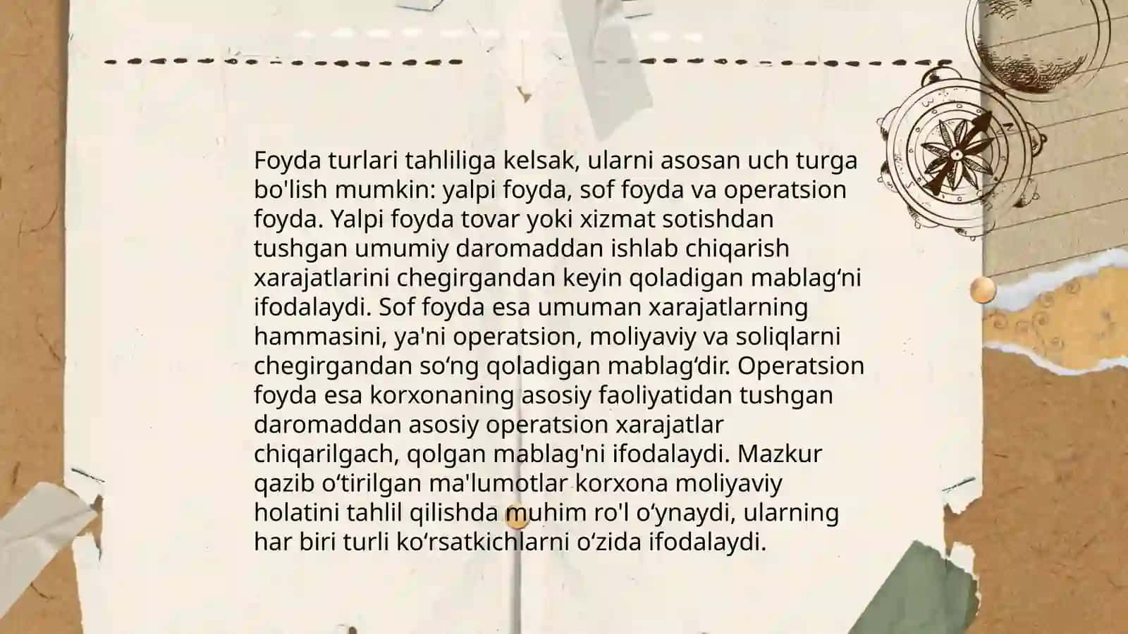 Korxona foydasi shakllanishi va uning ishlatilishi 4